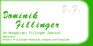 dominik fillinger business card